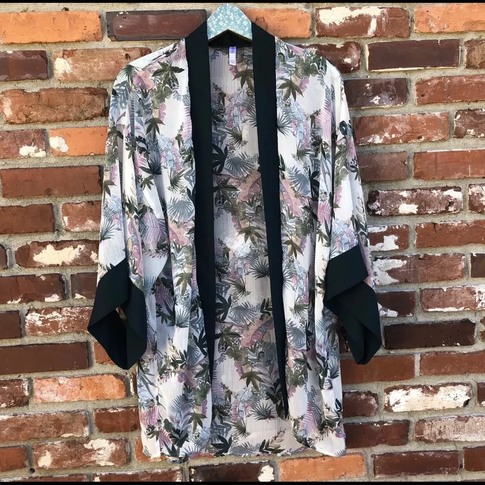 Tropical Kimono Duster Coverup or Robe - Picture 1 of 3